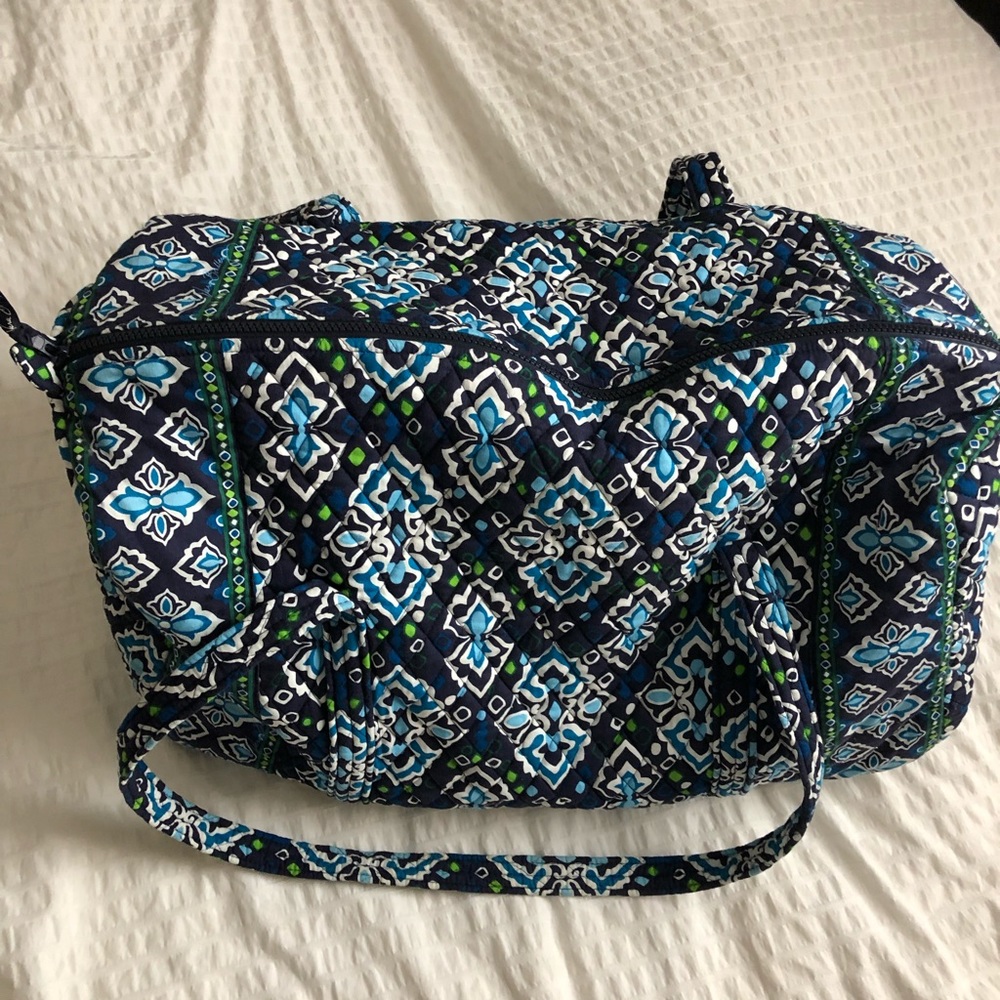 Vera Bradley Large Duffel Bag in Ink Blue